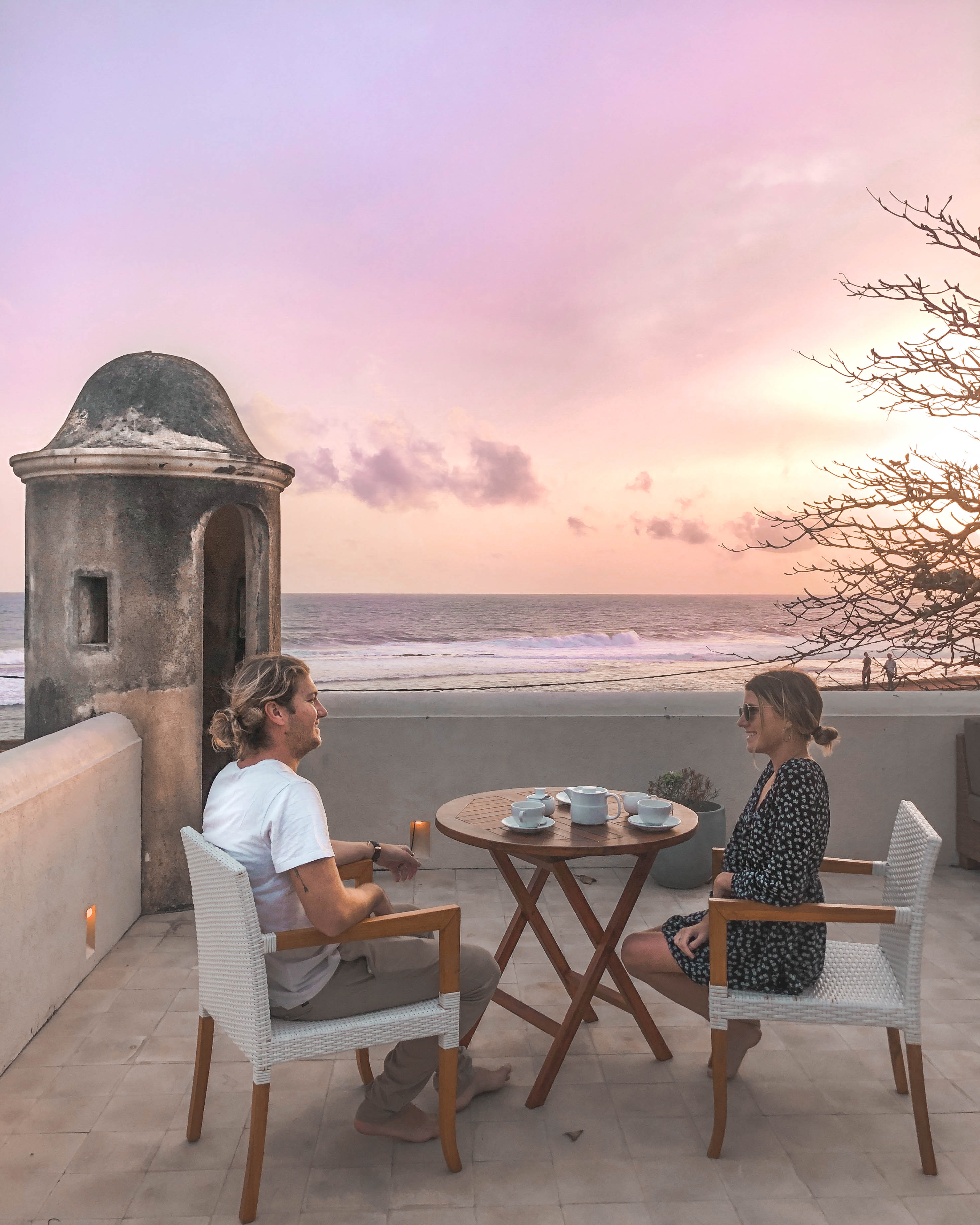 The Ultimate Stay in Galle Fort - afternoon tea sunset