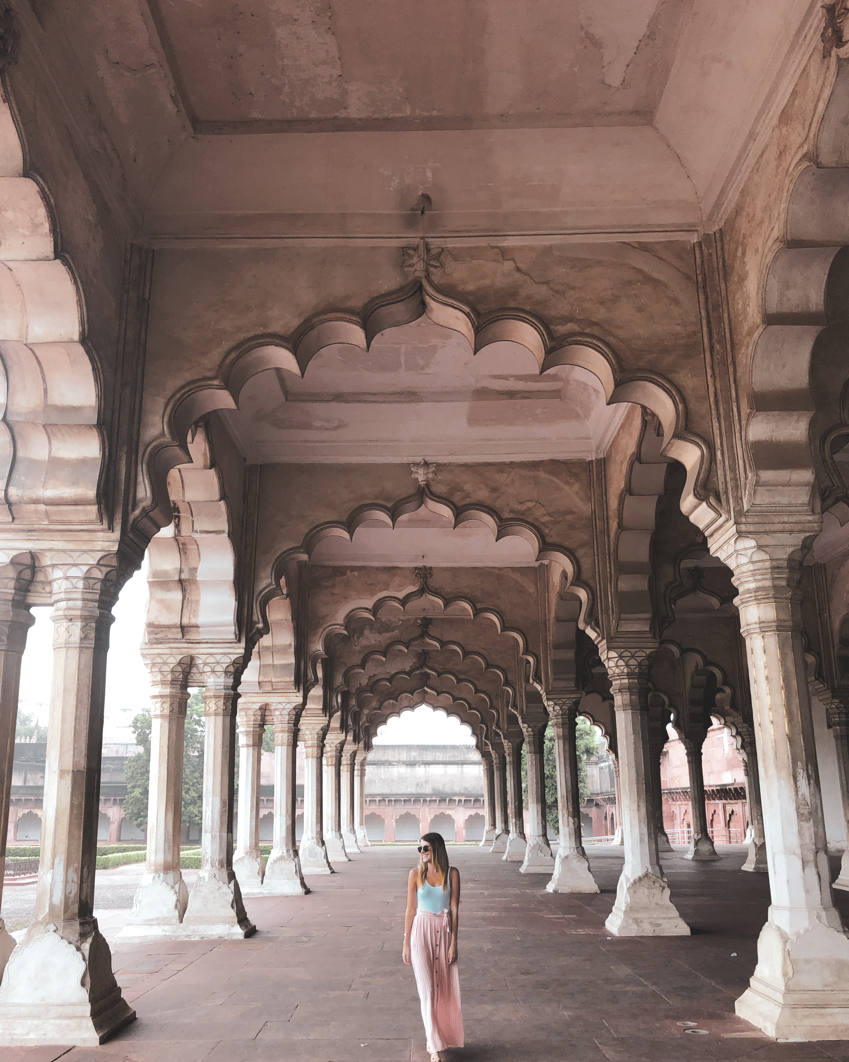 3 day guide to agra - agra fort pillars